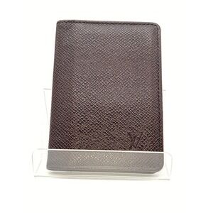 Louis Vuitton LV Burgundy Taiga Card Case Organizer With Box & COA DIY Repainted